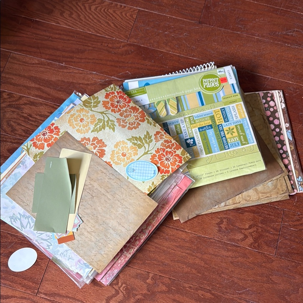 Floral and Patterned Scrapbook Paper Set